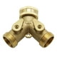 thumbnail image 5 of Divisor de manguera de jardín de 2 vías | Adaptador de conector de manguera de agua de latón | Cierre de doble válvula | Entrada de 3/4 de pulgada | Accesorio de riego exterior a prueba de fugas, 5 of 9
