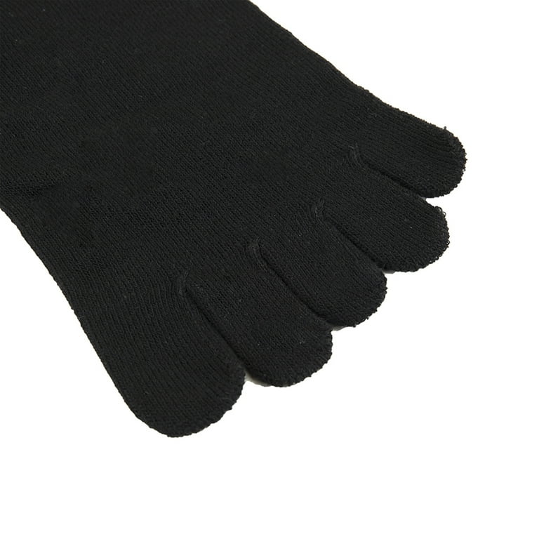 Men's 5 Toe Socks 4 Pack - Cotton Athletic Running Socks With Moisture Wicking