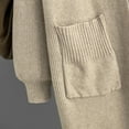 thumbnail image 5 of Lovskoo Cardigan Sweaters for Women Open Front Long Sleeve Solid Color Loose Jacket Oversized Winter Outerwear Tops Khaki, 5 of 7
