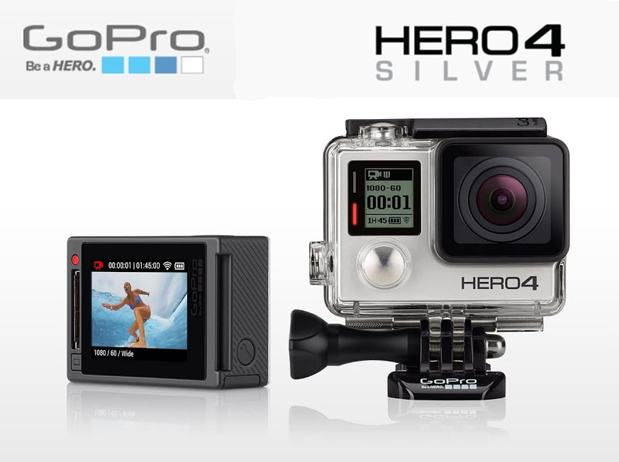 Gopro Hero 4 Silver Edition Waterproof Action Camcorder With Touch Screen Including Waterproof Case Walmart Com Walmart Com