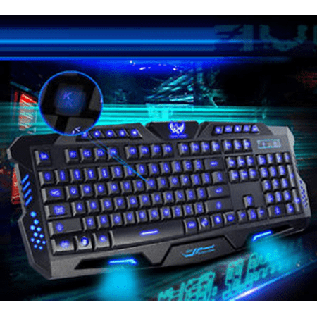 LED Backlight Illuminated Wired USB Multimedia Gaming Keyboard for PC &