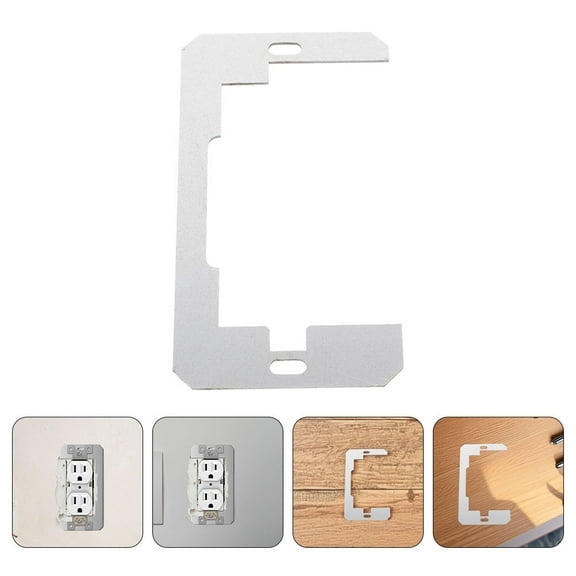 PENIKOKO 10Pcs Silver Electrical Outlet Box Extender Kit for Home Loose Outlet Repair and Socket Leveling