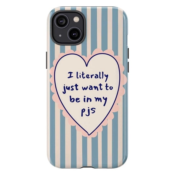 Heart Quote Phone Case, Cute Striped Pattern iPhone Cover for iPhone 17 16 15 14 13 12 11 Pro Plus Max Mini