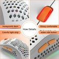 thumbnail image 5 of M8 Ultralight Wired Gaming Mouse, Lightweight Honeycomb Shell, 6 RGB Breathing Backlit Mice, 6 Adjustable DPI 6400, USB Optical Model Aerox Mice for Win10/XP/Xbox/PS4/PS5/Mac/HP/Acer, 5 of 5