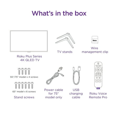 Roku - 65" Class Plus Series QLED 4K Smart RokuTV