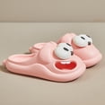 thumbnail image 1 of Pantuflas para perros con ojos grandes, antideslizantes, ligeras, regalos para hombres y mujeres (rosa 38-39), 1 of 9