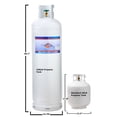 thumbnail image 4 of Flame King 100LB Empty Steel Propane Tank, Propane Cylinder with POL Valve and Collar, Universal, White, 4 of 7