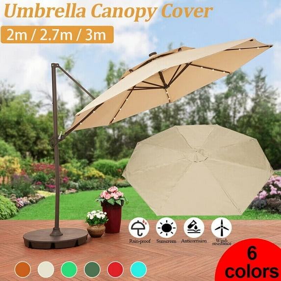 SHANNA 9.8ft 8 Ribs Outdoor Patio Umbrella Cover Canopy, Replacement Cover Top (Cover Only, Umbrella Frame not Included)