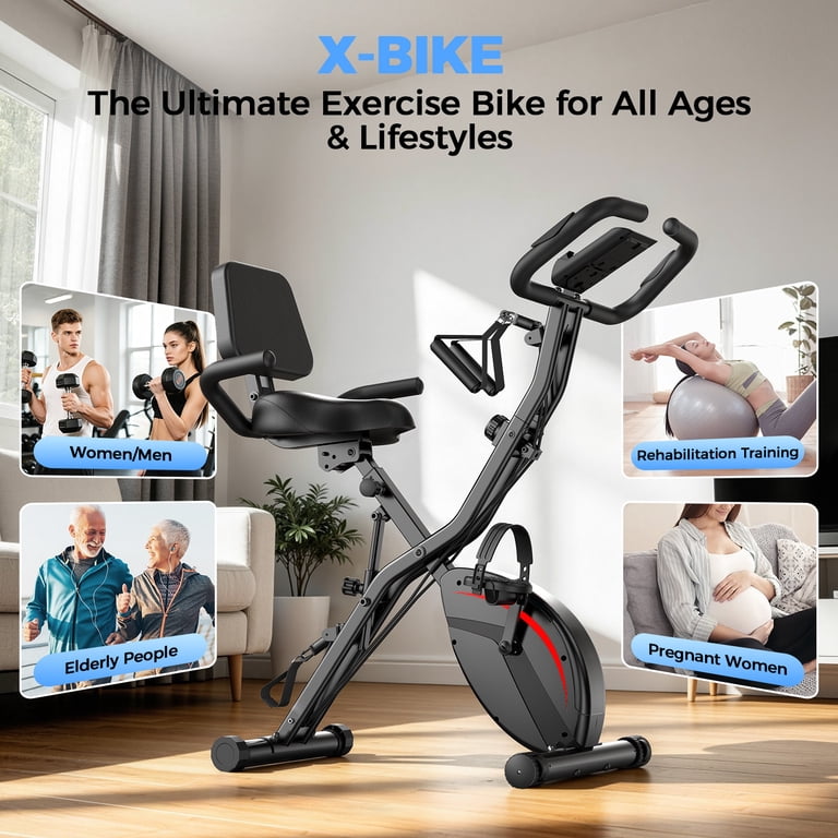 5-in-1 Folding Exercise Bike with 16 Resistance Levels photo 8