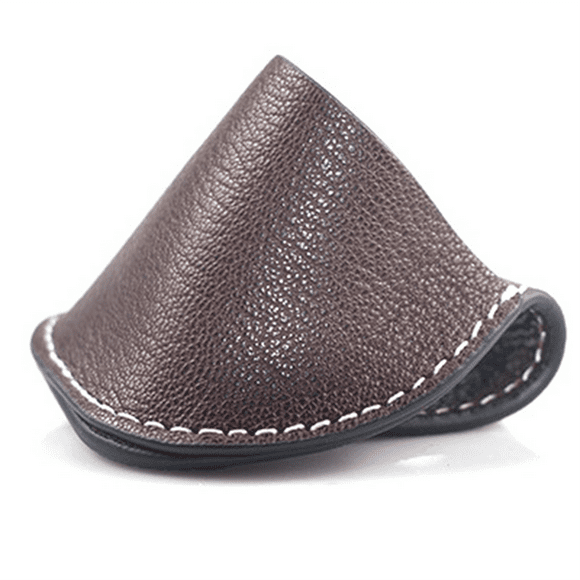 Billiards Chalk Holder Pocket Leather Chalk Holder with Clip Snooker Pool Carom Professional Billiards Accessories Brown