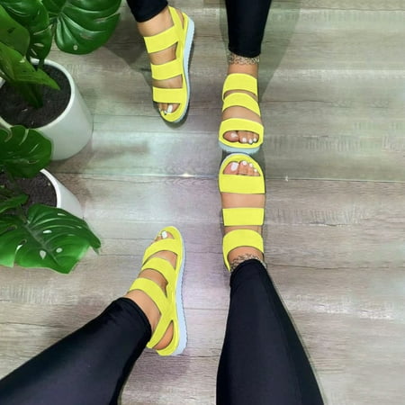 

Shldybc Wedge Sandals for Women Large Size Summer Platform Fashion Cross Strap Platform Wedges Sandals Summer Savings Clearance