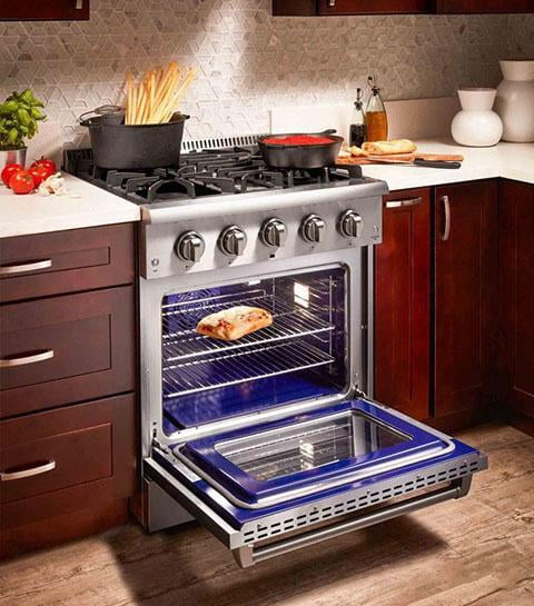 Thor 30 Range, HRG3080ULP, Pre-Converted Propane 30 in. 4.2 cu. ft. Gas Range in Stainless Steel