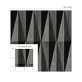 thumbnail image 4 of Harry & Grace Charcoal Pieced Diamonds Peel and Stick Wallpaper - 20.5 in. W. x 18 ft. L. Roll, 4 of 7