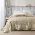 thumbnail image 2 of Oversized Down Alternative Blanket with Satin Trim, Bedding Quilt Lightweight Comforter Soft Thin Quilted Blanket for All Seasons (King, taupe), 2 of 6