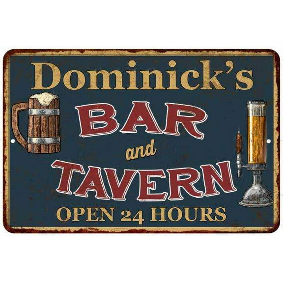 Dominick's Green Bar & Tavern Rustic Sign Decor 8x12 108120047916