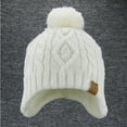 thumbnail image 6 of Edvintorg Winter Girls Boys Kids Winter Beanie Hat Warm Knit Thick Ski Cap with Fluff Ball Ear Cap 1-15Years Old, 6 of 6