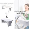 thumbnail image 4 of SHAR Stretchable 6ft Tablecloth for Rectangle Tables - Fitted Spandex Cover for Patio, Wedding, Party, Kitchen, Beauty Event, 4 of 5