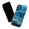 thumbnail image 5 of Luxury Ocean Blue Marble iPhone Case – Abstract Gold Vein Wave Pattern, TPU Protective Cover for iPhone 16 15 14 13 12 11 Pro Max, 5 of 5