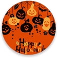 thumbnail image 2 of FREEAMG Halloween Pumpkins Coasters for Drinks Set of 2, Absorbent Ceramic Drink Coaster with Cork Base for Wooden Coffee Table, Cool Housewarming Gift for Home Decor, 2 of 5