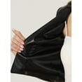 thumbnail image 5 of DARING DIVA Women's Faux Leather Jacket Short Coat Moto Biker Cropped XS Black, 5 of 6