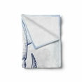 thumbnail image 2 of Kraken Soft Flannel Fleece Throw Blanket, Squid in Classic Line Art Styled Graphic Nautical Marine Sea Creature Image Art, Cozy Plush for Indoor and Outdoor Use, 60" x 80", Blue, by Ambesonne, 2 of 6