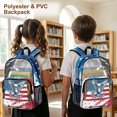 thumbnail image 4 of ZIATUBLES Clear Backpack Heavy Duty, American Flag Eagle Roses Print Fabric & PVC Transparent Bag, Large Capacity See Through Backpack for School College Work Travel Security, 4 of 7