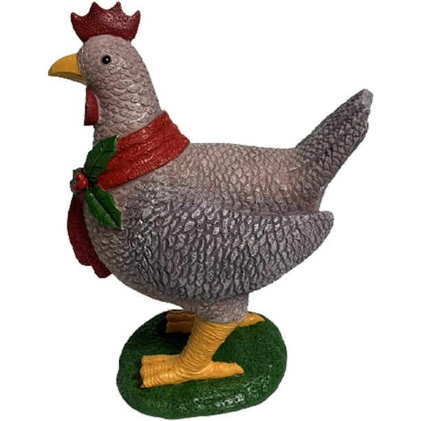 Christmas LightUp Chicken with Scarf Holiday Decoration Outdoor Decor