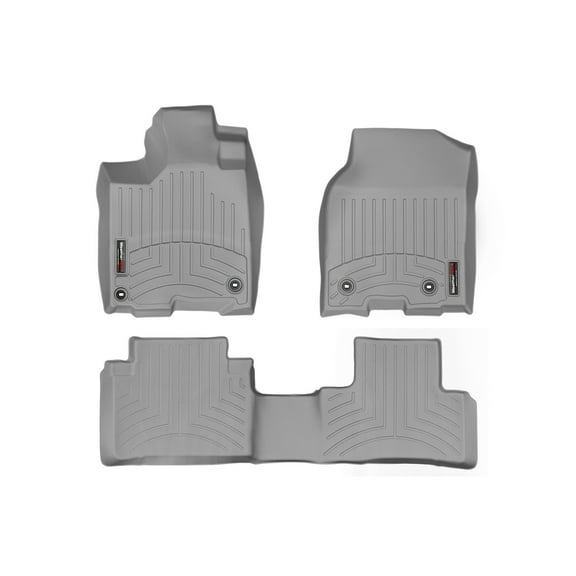 WeatherTech Custom Fit FloorLiners compatible with 2016-2018 Acura RDX - 1st & 2nd Row, Grey
