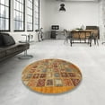 thumbnail image 4 of Ahgly Company Machine Washable Indoor Rectangle Abstract Yellow Orange Area Rugs, 7' x 9', 4 of 7