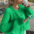 thumbnail image 3 of Womens Cardigan Sweaters Knitted Button Down Lightweight Light Green Cardigan Cozy Cardigans Fall Outfit Women'S Sweaters, 3 of 5