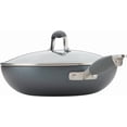 thumbnail image 3 of Hard Anodized Nonstick Frying Pan 12 Inch Gray with Lid for All Stovetops, 3 of 7
