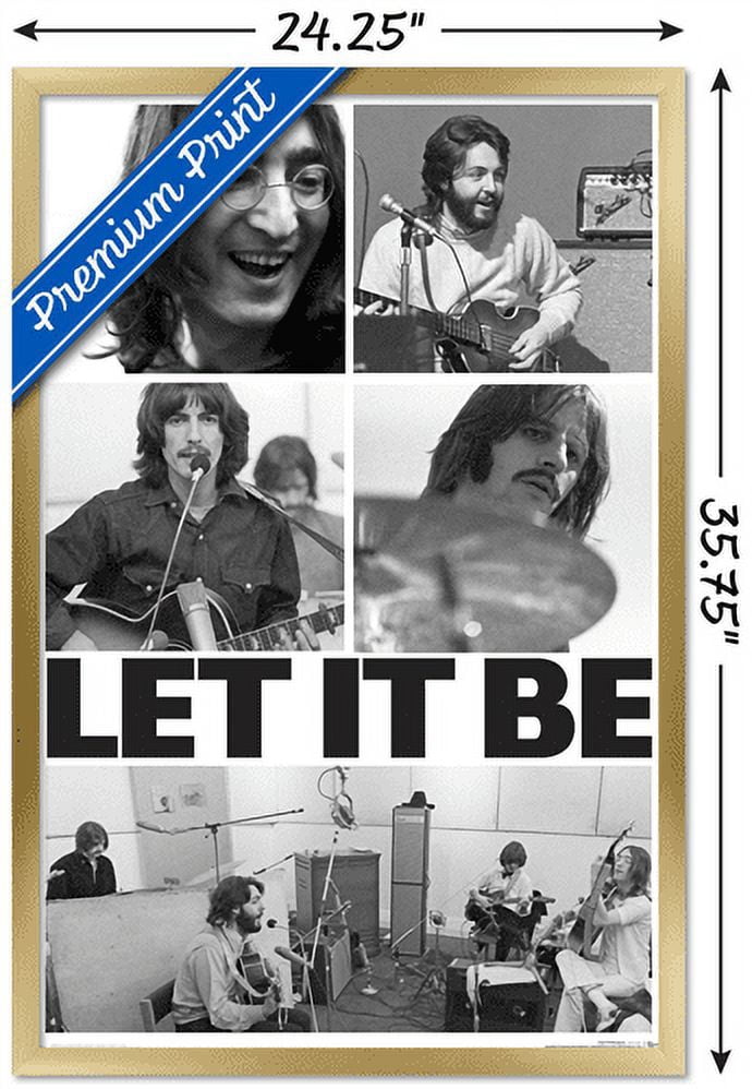 The Beatles - Let It Be Compilation Wall Poster, 22.375" x 34", Framed