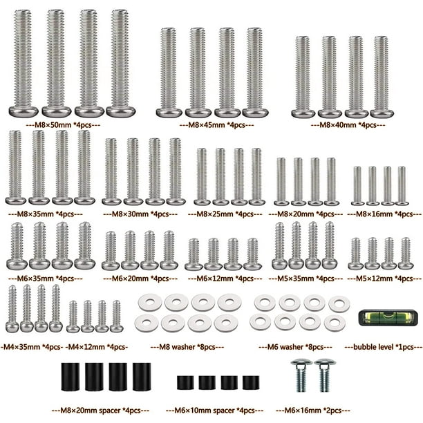 Universal TV Mounting Hardware Kit Fits Most TVs and Monitor