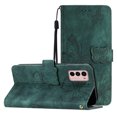 thumbnail image 1 of Compatible avec Motorola Moto G42 Étui Embossé Papillon avec Portefeuille et Support, 1 of 5