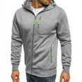 thumbnail image 3 of One opening Men's Winter Hoodies Casual Hooded Sweatshirt Outwear Sweater Warm Coat Jacket, 3 of 5