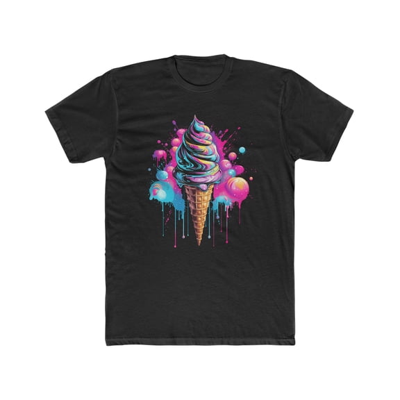 Tasty Ice Cream Premium Fit Cotton T-Shirt