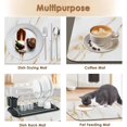 thumbnail image 2 of Coffee Mat for Countertops, Marble White Gold Dish Drying Mat 2 Pcs for Kitchen Coffee Bar Accessories, Fit Under Coffee Maker Espresso Machine Dish Rack Hide Stain Rubber Backed 12x19in, 2 of 6