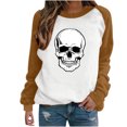 thumbnail image 1 of Sudadera Para Mujer Sudaderas Con Cuello Redondo Festival de Moda Esqueleto Impreso Blusa de Manga Larga Cuello Redondo Suéter Informal Tops Sudaderas Odeerbi ODB132772, 1 of 6