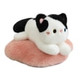 thumbnail image 2 of Black and White Cow Cat Body Pillow Soft Sleeping Companion Stuffed Animal Lying Position Decorative Cushion for Sofa Bedding and Lumbar Support Tuxedo Pattern Large, 2 of 8