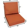 thumbnail image 3 of QQbed 25"x25" Memory Foam Back Pillow and Seat Cushion Set for Outdoor Patio Seats, 3 of 7
