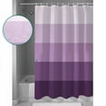 thumbnail image 4 of Geometric Stripes Shower Curtain, 60" x 72", Minimalist Purple Gradient Pattern Waterproof Bathroom Curtain Washable Shower Curtain Set with 12 Hooks, 4 of 6