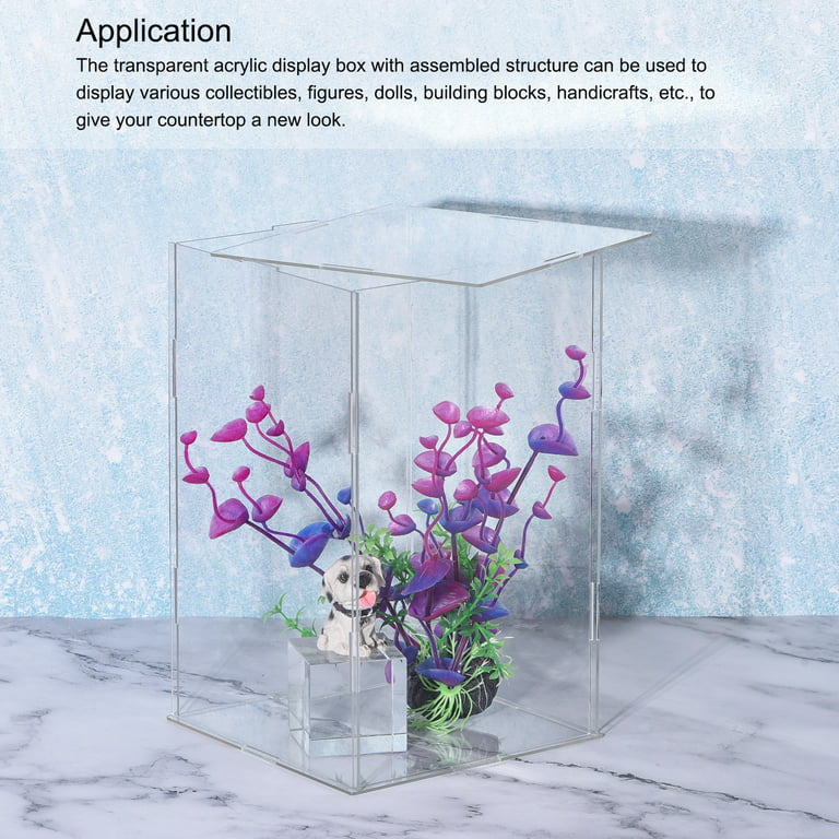 Cliselda 3pcs Clear Acrylic Display Boxes, Acrylic Cube Stand