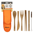 thumbnail image 1 of allBambu Bamboo Cutlery Set - Kids, Orange, 1 of 1