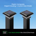 thumbnail image 5 of Home Zone Security Solar Post Cap Lights, 2-Pack, 12 Lumens, fit Post Size 3.5"x3.5", Black, 5 of 7