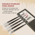 thumbnail image 3 of Palillos 52USA de acero inoxidable, 5 pares, 23 cm, antideslizantes, 3 of 8