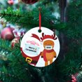 thumbnail image 3 of Fiudx Adorno Navideño con Diseño de Papá Noel Enmascarado, Decoración Única de Madera, Accesorio para Colgar En El Árbol, Decoración Navideña, Ideal para Regalo de Navidad, Tamaño 7 X 7 Cm., 3 of 3