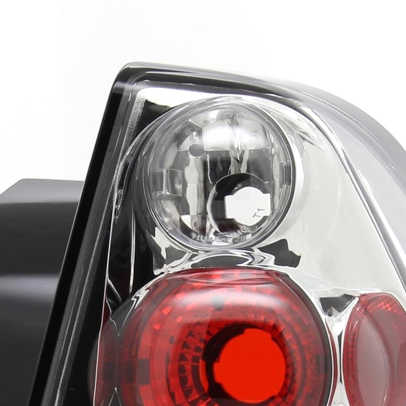 Spec-D Tuning Chrome Housing Clear Lens Tail Lights Compatible with 2004-2007 Chevy Malibu All Models Except Maxx, Left + Right Pair Assembly