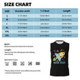 thumbnail image 6 of PAYOHTO Men's Sleeveless Shirts Gym Tank Top with Cartoon Monkey Outter Space Design, 6 of 8