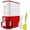 Red, variant on Rice Dispenser, Large Cereal Dry Food Storage Containers with Measuring Cup, BPA-Free Household for Kitchen Pantry Organization-Red