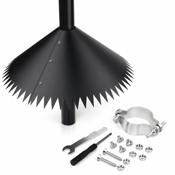 19'' Squirrel Baffle for Bird Feeder Pole,EEEkit Outdoor Wrap-Around Bird House Squirrel Guard Baffle
